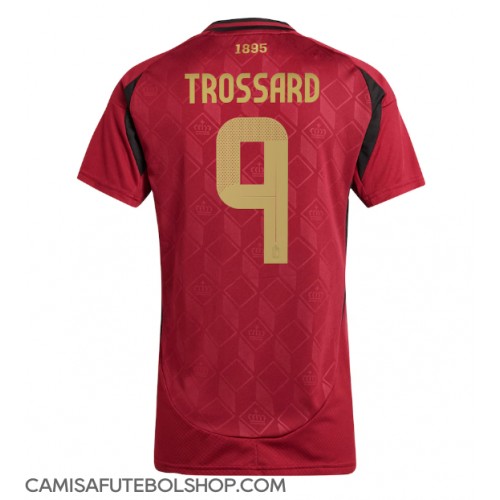 Camisa de time de futebol Bélgica Leandro Trossard #9 Replicas 1º Equipamento Feminina Europeu 2024 Manga Curta